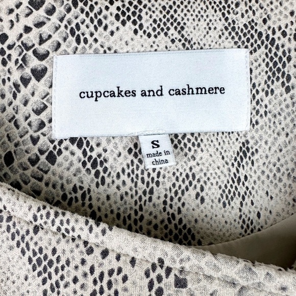 Cupcakes and Cashmere Snake Print Faux Suede Moto Jacket - Picture 5 of 11